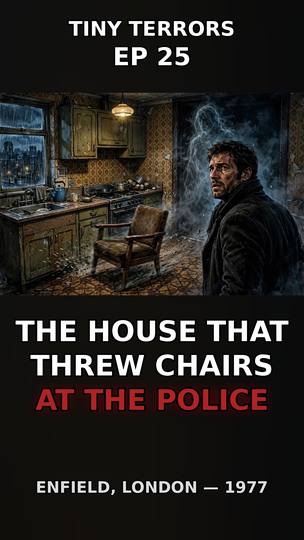 Cover art for episode 25: The House That Threw Chairs at the Police